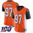 Nike Cincinnati Bengals #97 Geno Atkins Orange Alternate Mens Stitched NFL 100th Season Vapor Limited Jersey