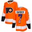 Adidas Philadelphia Flyers #7 Bill Barber Orange Home Authentic USA Flag Stitched NHL Jersey