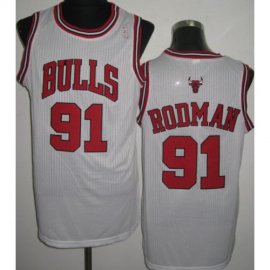 Chicago Bulls 91 Dennis Rodman White Revolution 30 NBA Jerseys Cheap