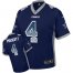 Nike Dallas Cowboys #4 Dak Prescott Navy Blue Team Color Mens Stitched NFL Elite Drift Fashion Jersey