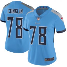 Nike Tennessee Titans #78 Jack Conklin Light Blue Alternate Womens Stitched NFL Vapor Untouchable Limited Jersey