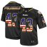 Nike Pittsburgh Steelers #43 Troy Polamalu Black Mens Stitched NFL Elite USA Flag Fashion Jersey