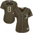 Baltimore Orioles #8 Cal Ripken Green Salute to Service Womens Stitched MLB Jersey