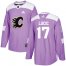 Adidas Calgary Flames #17 Milan Lucic Purple Authentic Fights Cancer Stitched NHL Jersey