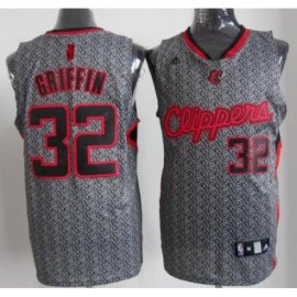 Los Angeles Clippers #32 Blake Griffin Grey Static Fashion Swingman NBA Jersey Cheap