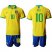 Brazil #10 Pele Home Soccer Country Jersey