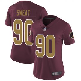 Nike Washington Football Team #90 Montez Sweat Burgundy Red Alternate Womens Stitched NFL Vapor Untouchable Limited Jersey