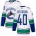 Adidas Vancouver Canucks #40 Elias Pettersson White Road Authentic Youth Stitched NHL Jersey