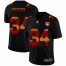 Las Vegas Raiders #34 Bo Jackson Mens Black Nike Red Orange Stripe Vapor Limited NFL Jersey
