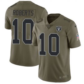 Nike Las Vegas Raiders #10 Seth Roberts Olive Mens Stitched NFL Limited 2017 Salute To Service Jersey