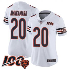 Nike Chicago Bears #20 Prince Amukamara White Womens Stitched NFL 100th Season Vapor Limited Jersey