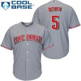 Cincinnati Reds #5 Johnny Bench Grey Cool Base Stitched Youth MLB Jersey