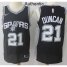 Mens Nike San Antonio Spurs #21 Tim Duncan Black NBA Authentic Icon Edition Jersey