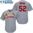 St.Louis Cardinals #52 Michael Wacha Grey Cool Base Stitched Youth MLB Jersey