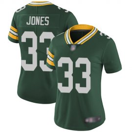 Nike Green Bay Packers #33 Aaron Jones Green Team Color Womens Stitched NFL Vapor Untouchable Limited Jersey