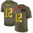 New England New England Patriots #12 Tom Brady NFL Mens Nike Olive Gold 2019 Salute to Service Limited Jersey