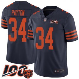 Nike Chicago Bears #34 Walter Payton Navy Blue Alternate Mens Stitched NFL 100th Season Vapor Limited Jersey