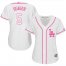 Los Angeles Dodgers #5 Corey Seager White/Pink Fashion Womens Stitched MLB Jersey