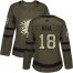 Adidas Calgary Flames #18 James Neal Green Salute to Service Womens Stitched NHL Jersey