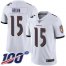 Nike Baltimore Ravens #15 Marquise Brown White Mens Stitched NFL 100th Season Vapor Limited Jersey