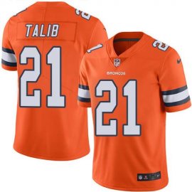 Nike Denver Broncos #21 Aqib Talib Orange Mens Stitched NFL Limited Rush Jersey