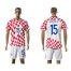 Croatia #15 Antolic Home Soccer Country Jersey
