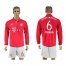 Bayern Munchen #6 Thiago Home Long Sleeves Soccer Club Jersey