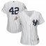 New York Yankees #42 Majestic Womens 2019 Jackie Robinson Day Official Cool Base Jersey White