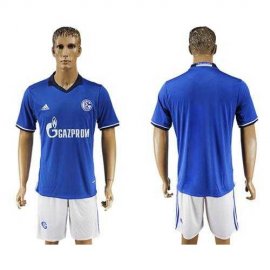 Schalke 04 Blank Blue Home Soccer Club Jersey