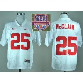 2013 BCS National Championship Alabama Crimson 25 McClain White NCAA Football Jersey