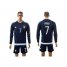 Argentina #7 Dybala Away Long Sleeves Soccer Country Jersey