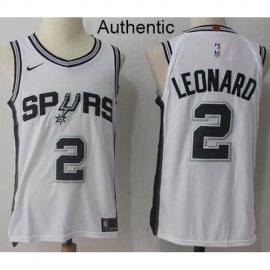 Mens Nike San Antonio Spurs #2 Kawhi Leonard White NBA Authentic Association Edition Jersey