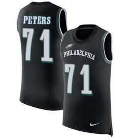 Nike Philadelphia Eagles #71 Jason Peters Black Alternate Mens Stitched NFL Limited Rush Tank Top Jersey