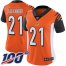 Nike Cincinnati Bengals #21 Mackensie Alexander Orange Alternate Womens Stitched NFL 100th Season Vapor Untouchable Limited Jersey