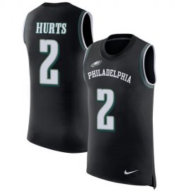 Nike Philadelphia Eagles #2 Jalen Hurts Black Alternate Mens Stitched NFL Limited Rush Tank Top Jersey