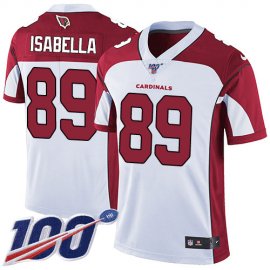 Nike Arizona Cardinals #89 Andy Isabella White Mens Stitched NFL 100th Season Vapor Limited Jersey