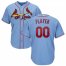 St. Louis Cardinals Majestic Alternate Cool Base Custom Jersey Light Blue