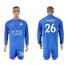 Leicester City #26 Mahrez Home Long Sleeves Soccer Club Jersey