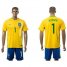 Brazil #1 Alisson Home Soccer Country Jersey