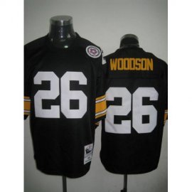 Mitchell And Ness Pittsburgh Steelers #26 Rod Woodson Black Stitched Throwback NFL Jersey