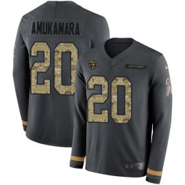 Nike Chicago Bears #20 Prince Amukamara Anthracite Salute to Service Youth Stitched NFL Limited Therma Long Sleeve Jersey