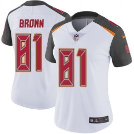 Nike Tampa Bay Buccaneers #81 Antonio Brown White Womens Stitched NFL Vapor Untouchable Limited Jersey