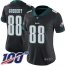 Nike Philadelphia Eagles #88 Dallas Goedert Black Alternate Womens Stitched NFL 100th Season Vapor Limited Jersey