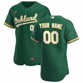 Oakland Athletics Custom Mens Nike Kelly Green Alternate 2020 Authentic Player MLB Jersey