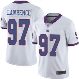 Nike New York Giants #97 Dexter Lawrence White Mens Stitched NFL Limited Rush Jersey