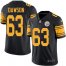 Nike Pittsburgh Steelers #63 Dermontti Dawson Black Mens Stitched NFL Limited Rush Jersey
