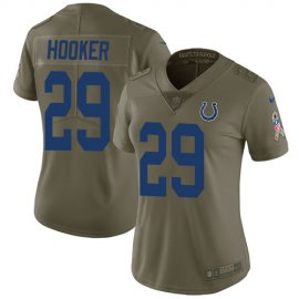 Nike Indianapolis Colts #29 Malik Hooker Olive Womens Stitched NFL Limited 2017 Salute to Service Jersey