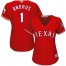 Texas Rangers #1 Elvis Andrus Red Alternate Womens Stitched MLB Jersey