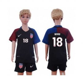 USA #18 Wood Away Kid Soccer Country Jersey