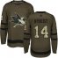 Adidas San Jose Sharks #14 Gustav Nyquist Green Salute To Service Stitched NHL Jersey